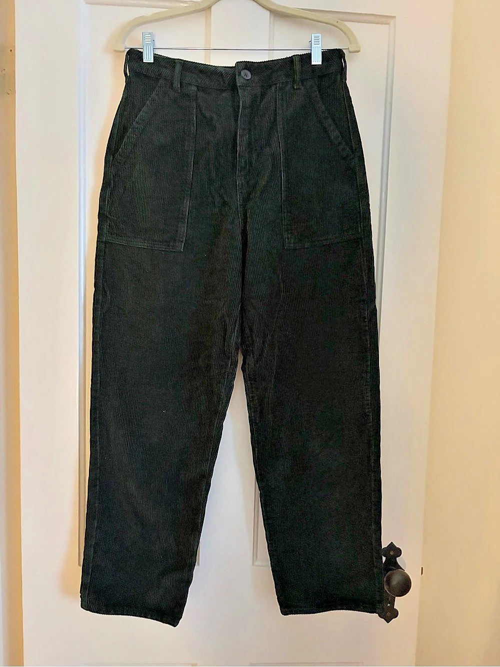 Topshop Wide Leg Corduroy Pants in deep green Size 8